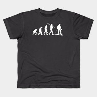 Evolution of skiing Design Kids T-Shirt